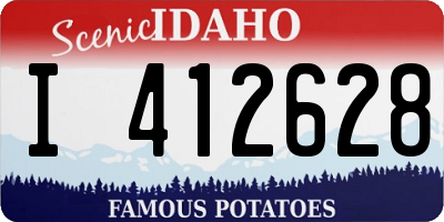 ID license plate I412628