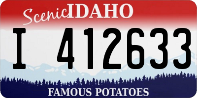 ID license plate I412633