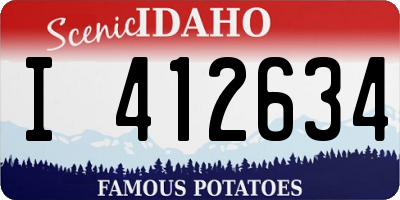 ID license plate I412634
