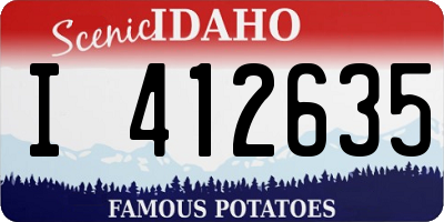 ID license plate I412635