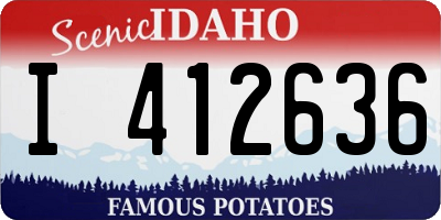 ID license plate I412636
