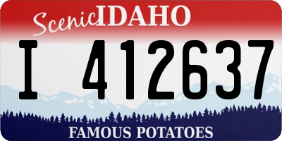ID license plate I412637