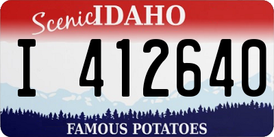 ID license plate I412640