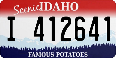 ID license plate I412641