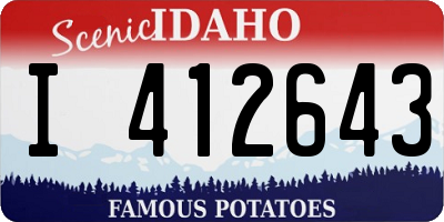 ID license plate I412643