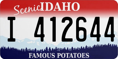 ID license plate I412644