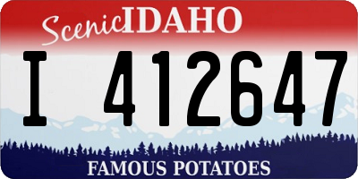 ID license plate I412647