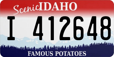 ID license plate I412648