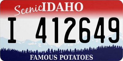 ID license plate I412649