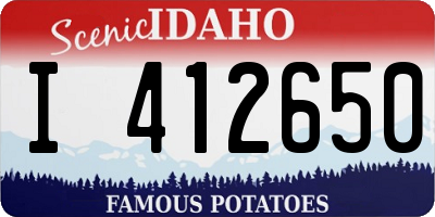 ID license plate I412650