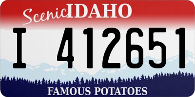 ID license plate I412651