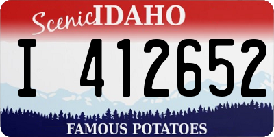 ID license plate I412652