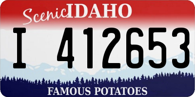 ID license plate I412653