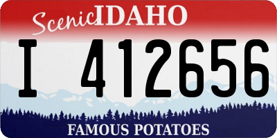 ID license plate I412656
