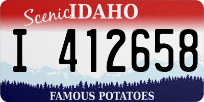 ID license plate I412658