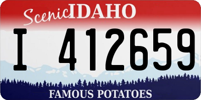 ID license plate I412659