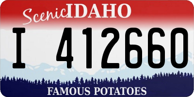ID license plate I412660