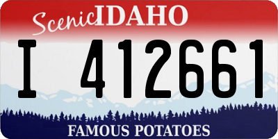 ID license plate I412661