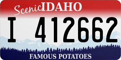 ID license plate I412662