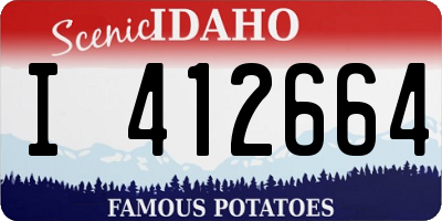 ID license plate I412664