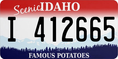 ID license plate I412665