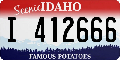 ID license plate I412666