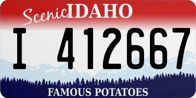 ID license plate I412667
