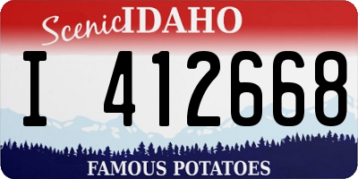 ID license plate I412668