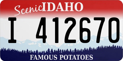 ID license plate I412670