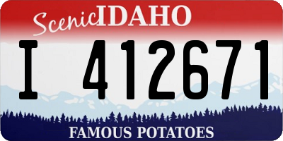 ID license plate I412671