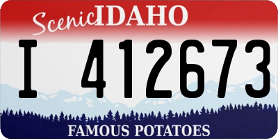 ID license plate I412673