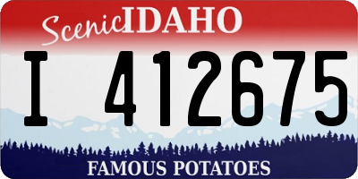 ID license plate I412675