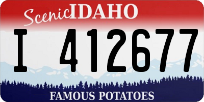 ID license plate I412677