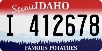 ID license plate I412678