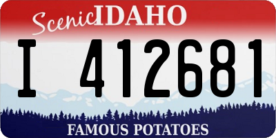 ID license plate I412681