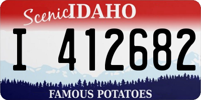 ID license plate I412682