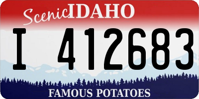 ID license plate I412683