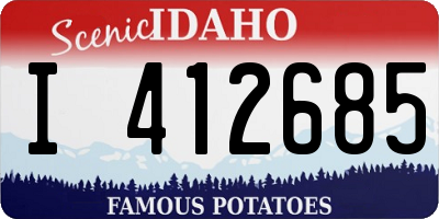 ID license plate I412685