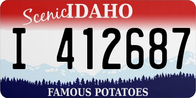 ID license plate I412687