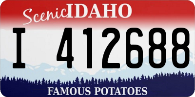 ID license plate I412688