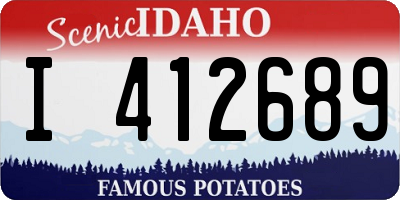 ID license plate I412689