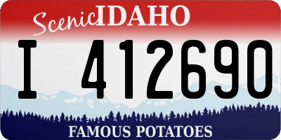 ID license plate I412690