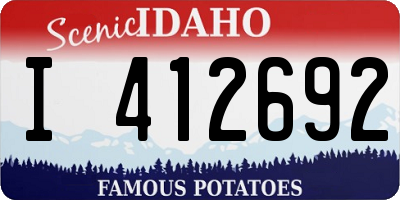 ID license plate I412692