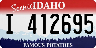 ID license plate I412695