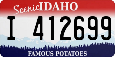 ID license plate I412699