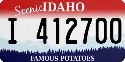 ID license plate I412700