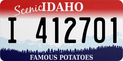 ID license plate I412701