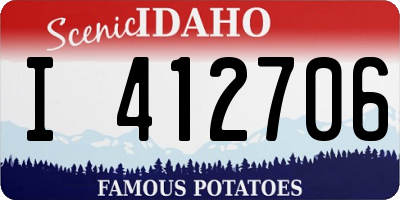 ID license plate I412706