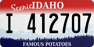 ID license plate I412707