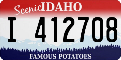ID license plate I412708